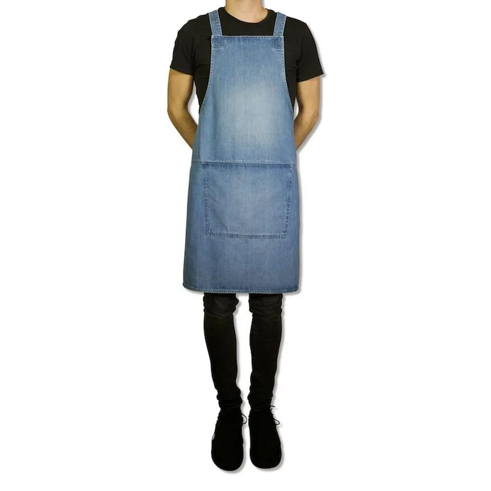 Dutchdeluxes Apron With Suspenders, Blue