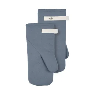 The Organic Company Oven Mitts Large, Grey Blue