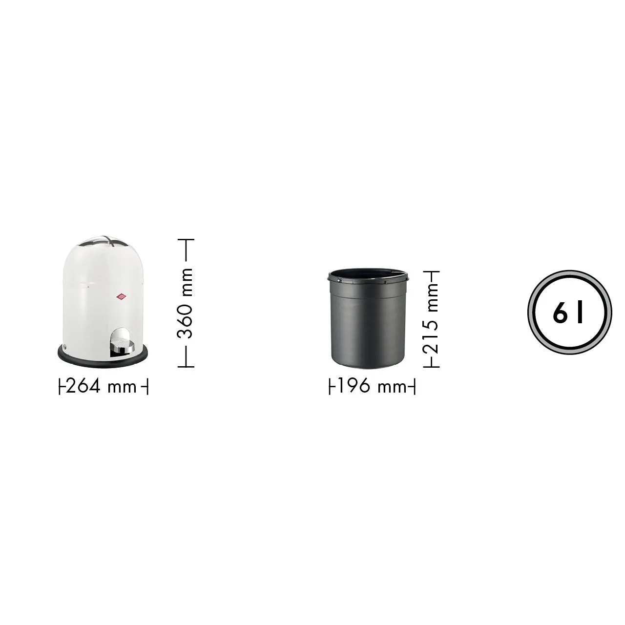 Wesco Mini Master 6 Litres, Graphite Matt